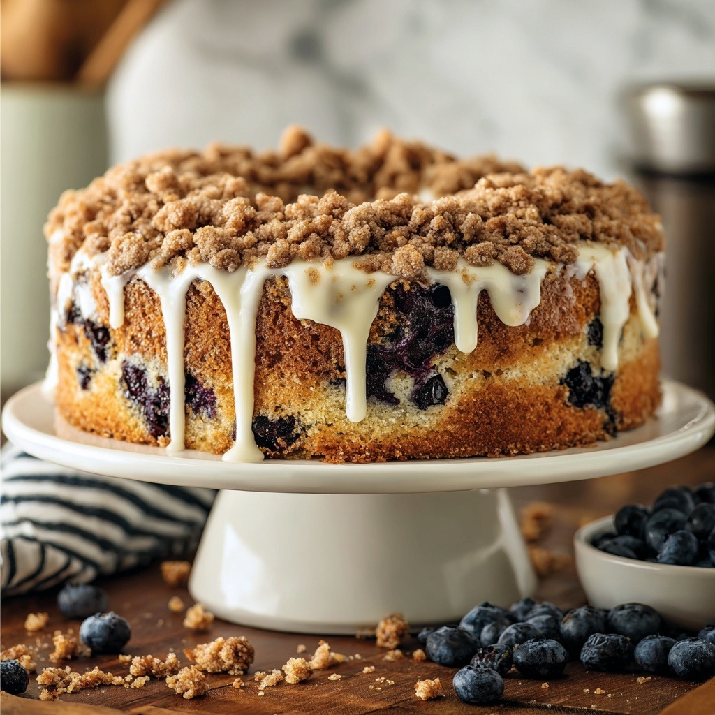 Brown Sugar Blueberry Coffee Cake Recipe - Recipe Image