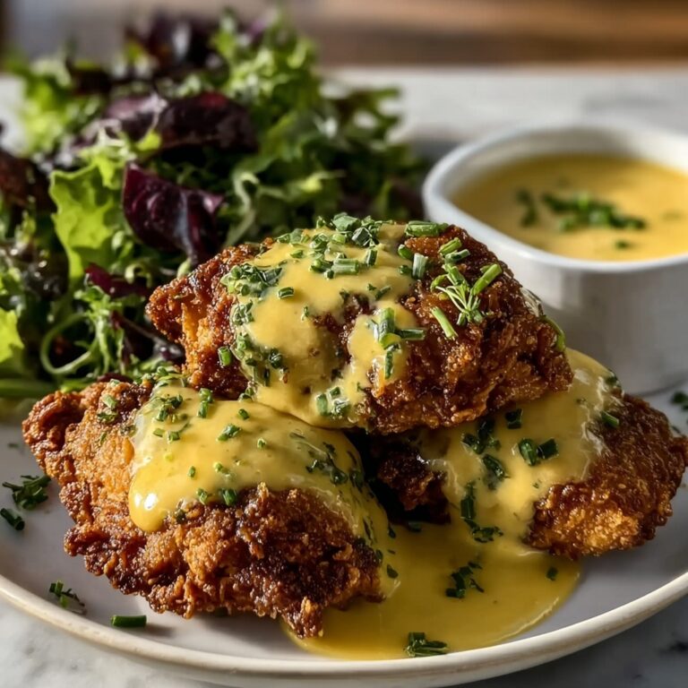 Pretzel Chicken with Mustard-Cheddar Sauce Recipe