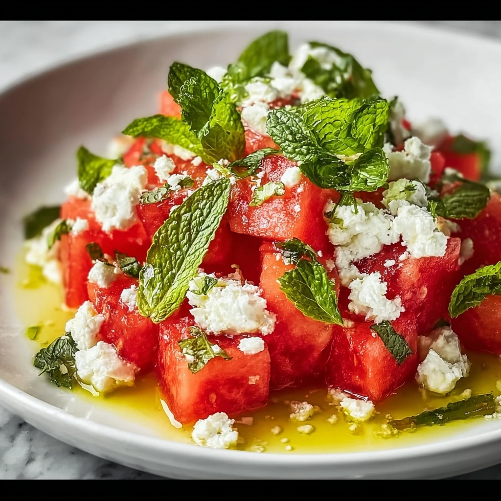 Zesty Watermelon Salad with Mint and Feta Recipe - Recipe Image