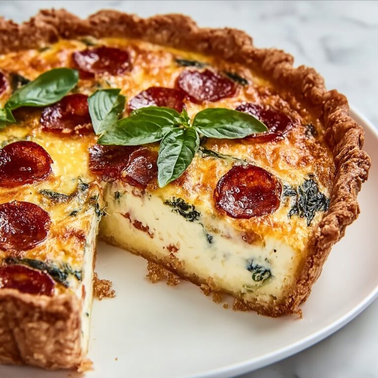 Pepperoni Pizza Quiche Recipe