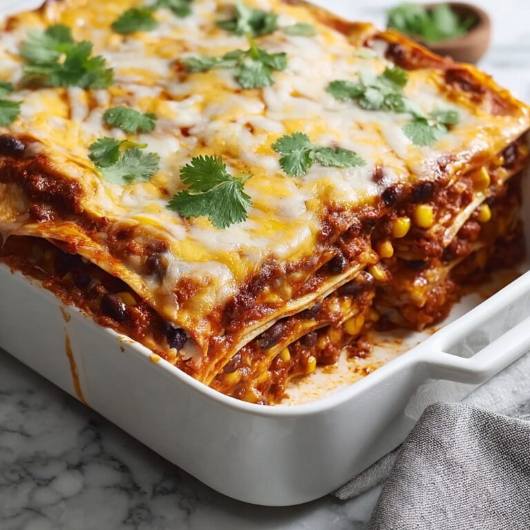 Beef Enchilada Casserole with Corn Tortillas Recipe