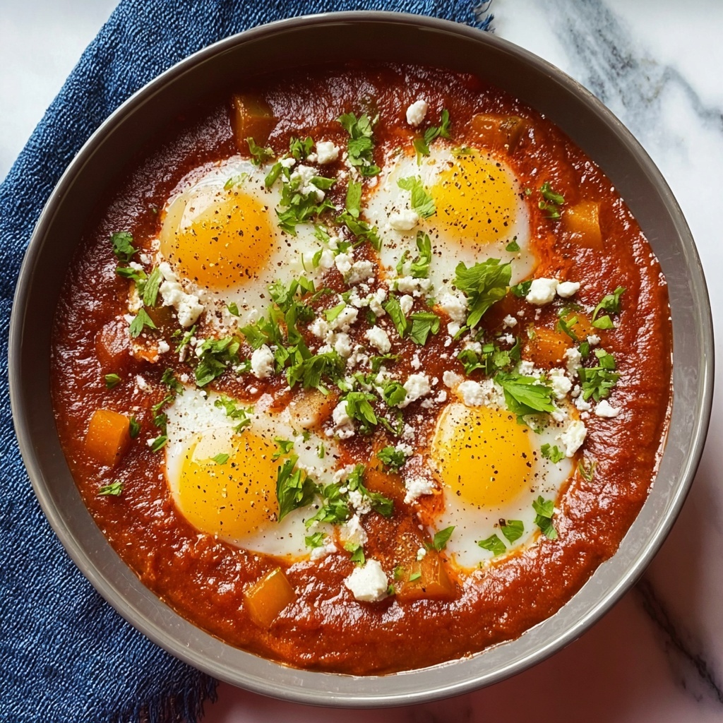 Tunisian Eggs in Tomato-Pepper Stew Recipe - Recipe Image