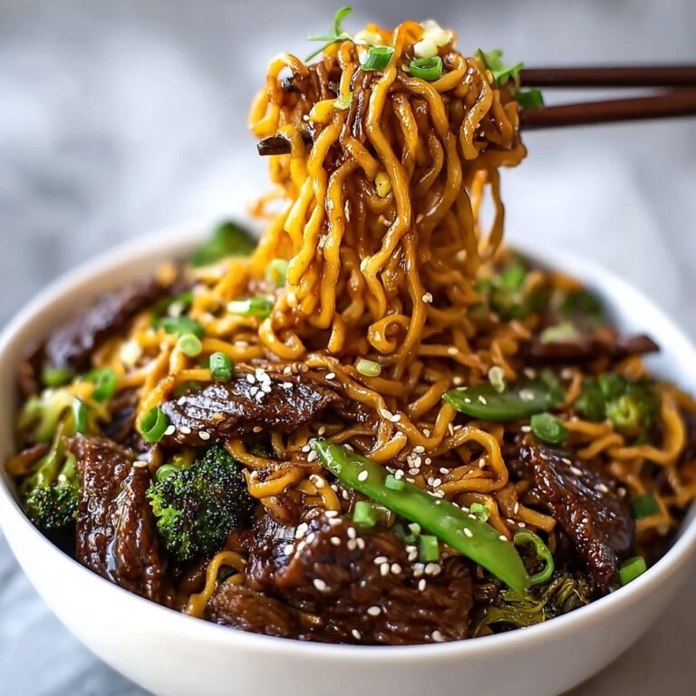 Sticky Beef Noodles Recipe