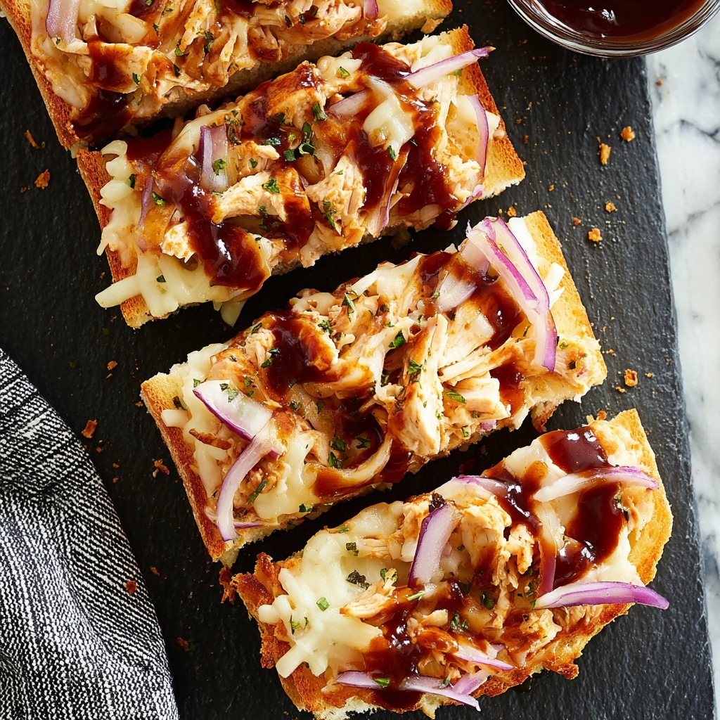 BBQ Chicken French Bread Pizza Recipe - Recipe Image