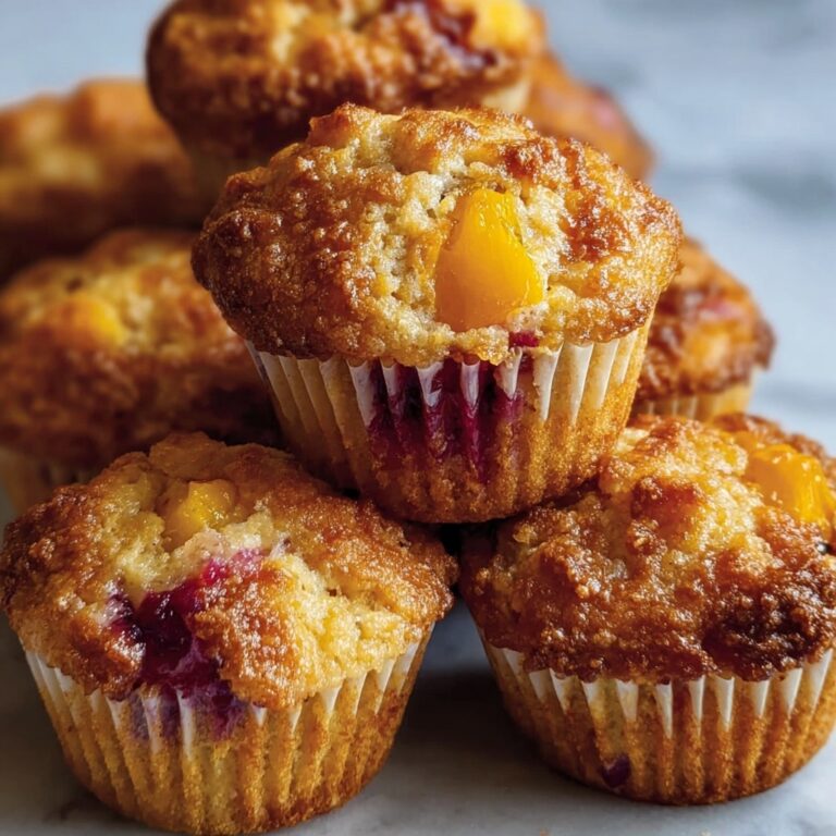 Jumbo Caramel Peach Cobbler Muffins Recipe