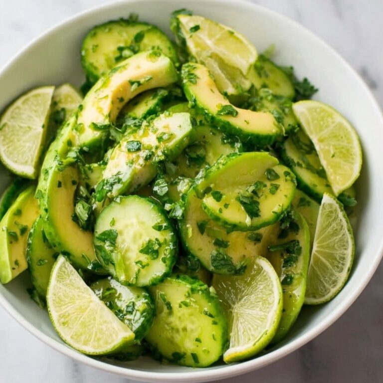 Healthy Cucumber Avocado Salad with Tangy Lime and Fresh Cilantro Recipe