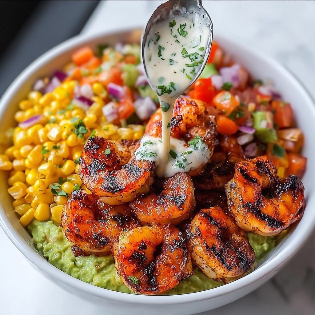 Easy Grilled Shrimp Bowl with Avocado & Corn Salsa Recipe - Recipe Image