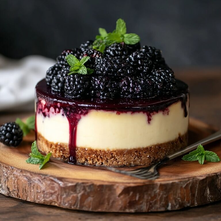 Blackberry Cheesecake with Blackberry Sauce Recipe