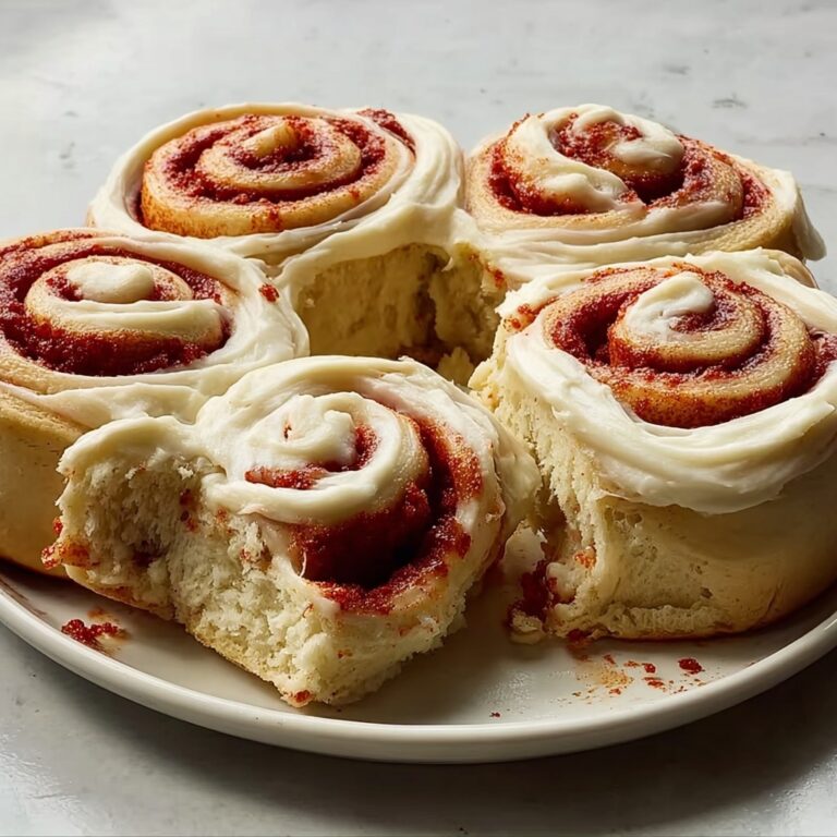 Red Velvet Cinnamon Rolls with Cream Cheese Frosting Recipe