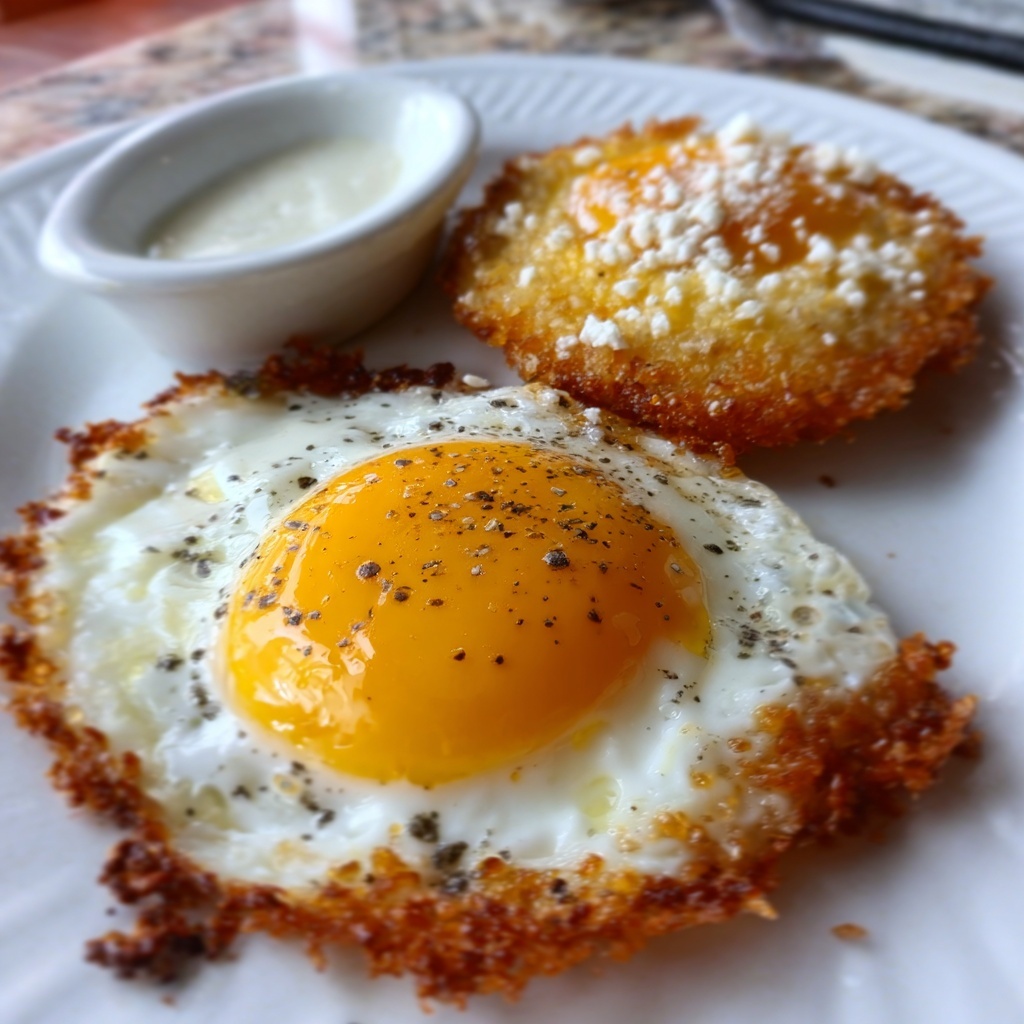 Crispy Feta Fried Eggs: 10-Minute Morning Marvel Recipe - Recipe Image