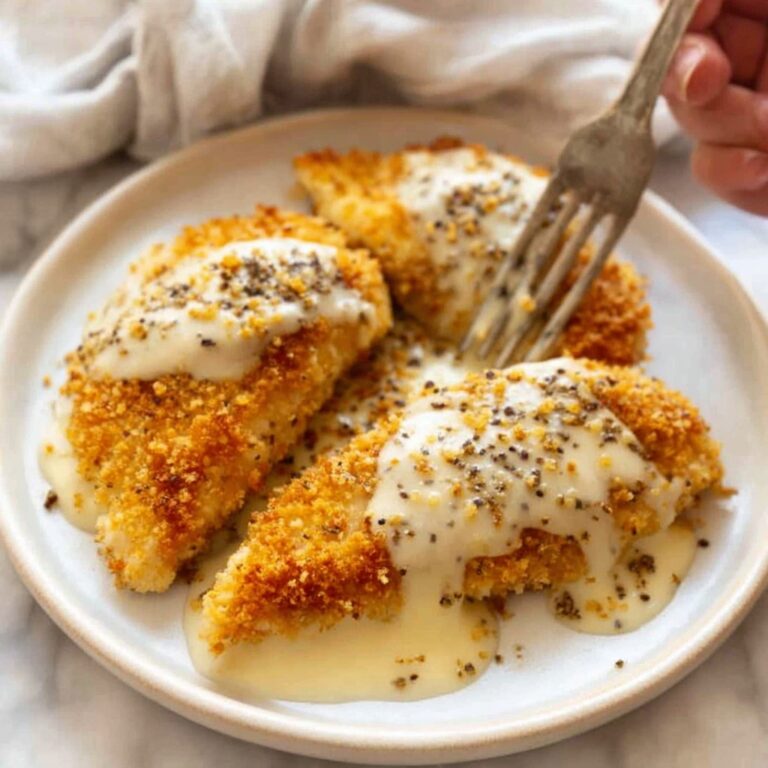 Parmesan Crusted Chicken with Garlic Sauce Recipe