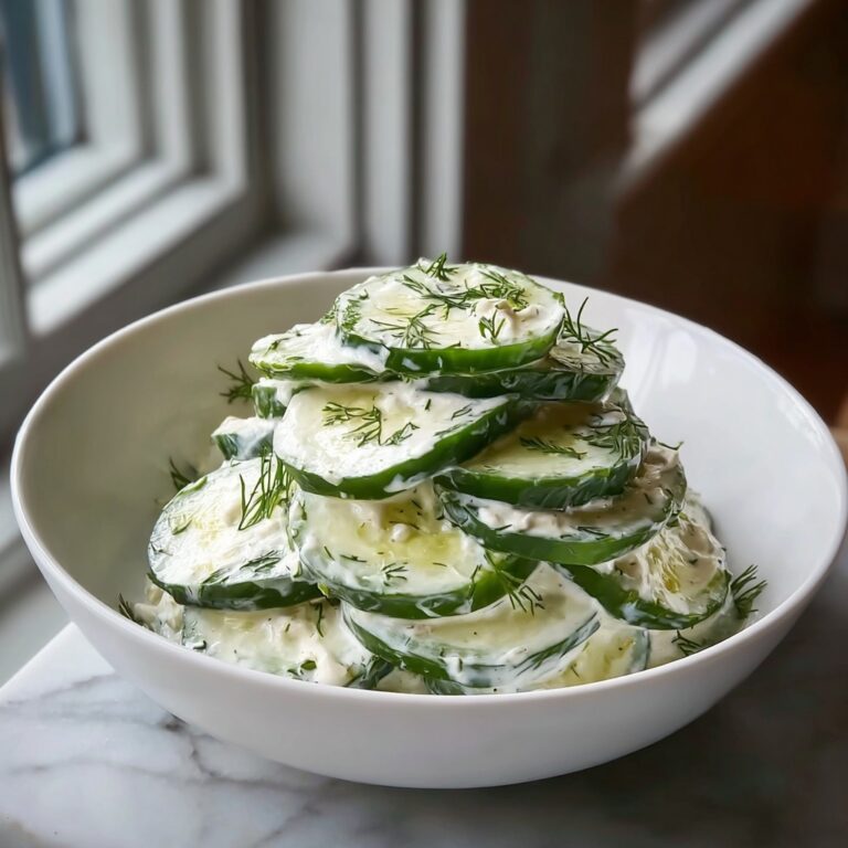 Creamy Cucumber Salad with Greek Yogurt Dressing Recipe