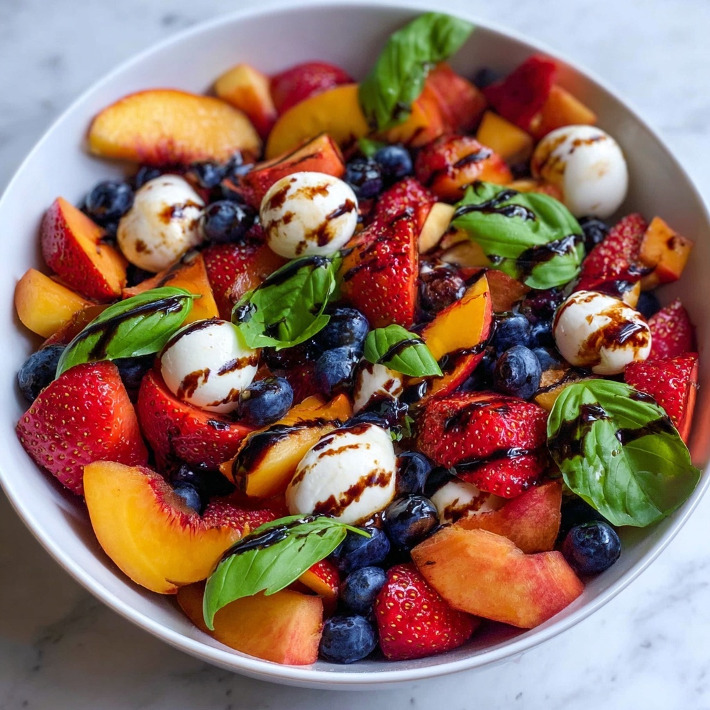 Summer Fruit Caprese Salad: 7 Delightful Flavors Await Recipe - Recipe Image