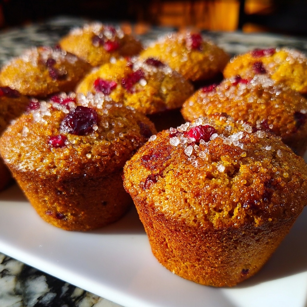 Spiced Pumpkin Cranberry Muffins Recipe - Recipe Image