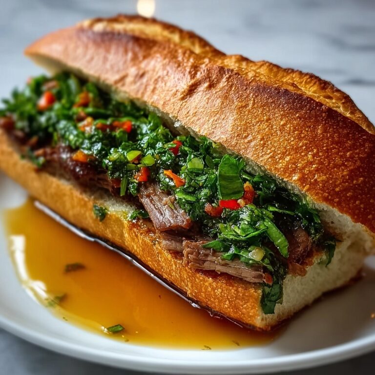 Short Rib Pho Banh Mi with Thai Basil Chimichurri Recipe
