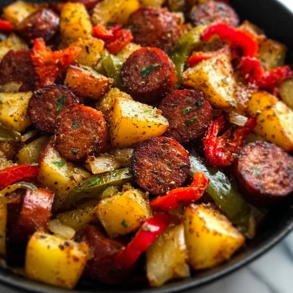 One-Pan Kielbasa and Potatoes Bake Recipe - Recipe Image