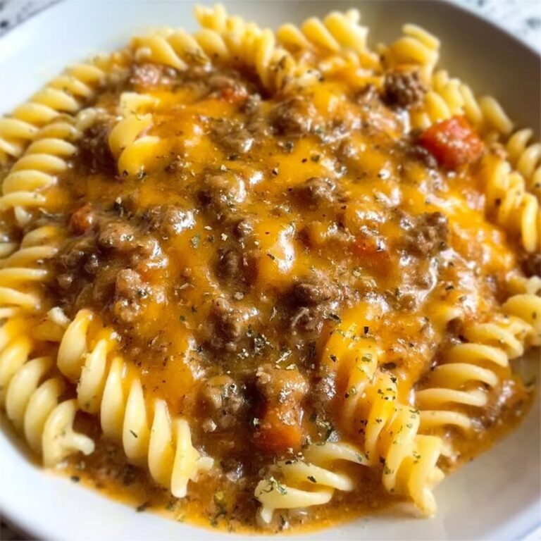 Creamy Rotel Pasta with Ground Beef Recipe