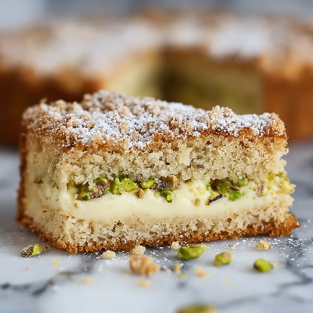 Decadent Pistachio Gooey Butter Cake That'll Wow Your Guests Recipe - Recipe Image