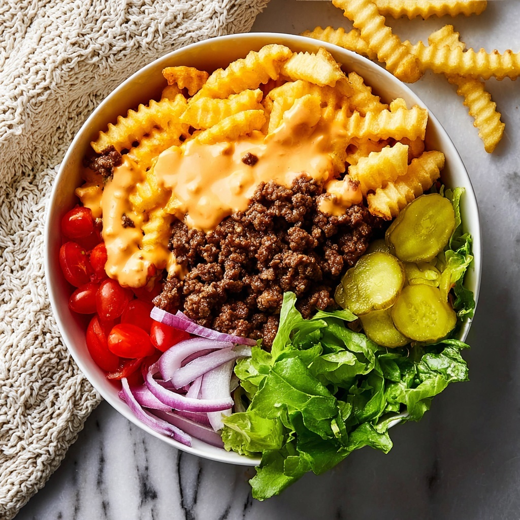 Cheeseburger Bowls with Copycat Big Mac Sauce Recipe - Recipe Image
