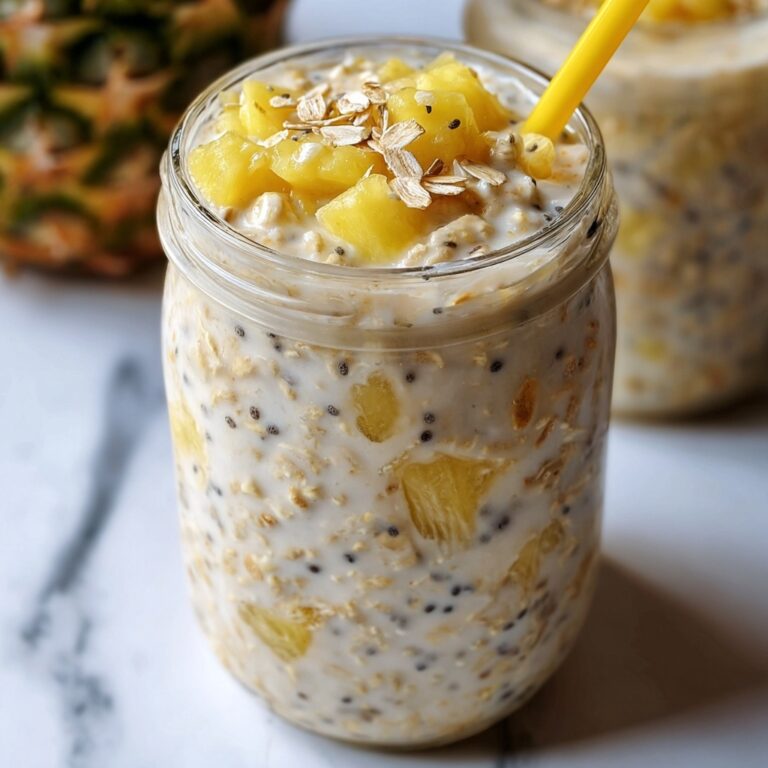 Pineapple Upside-Down Overnight Oats Recipe