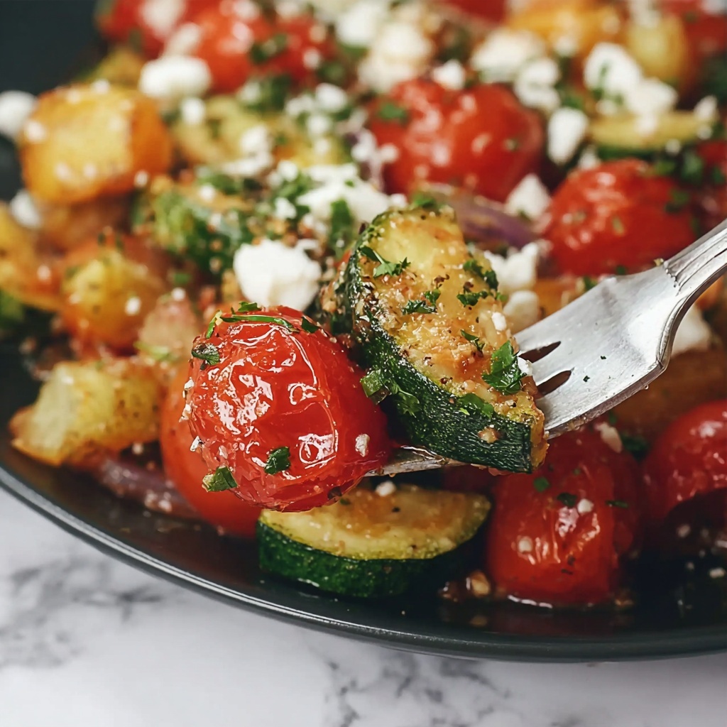 Air Fryer Greek Chicken and Veggies Recipe - Recipe Image