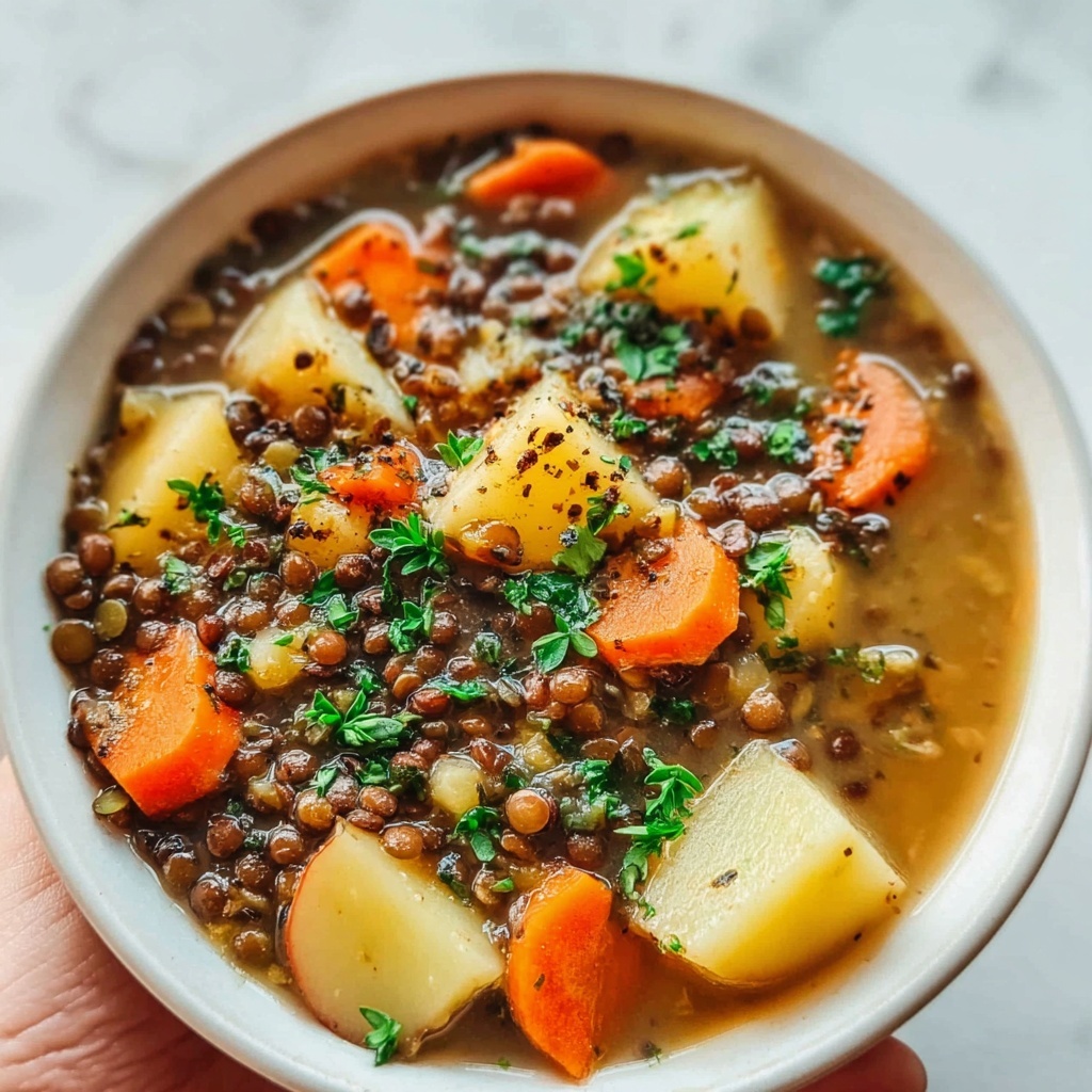 Easy Lentil Potato Soup Recipe - Recipe Image
