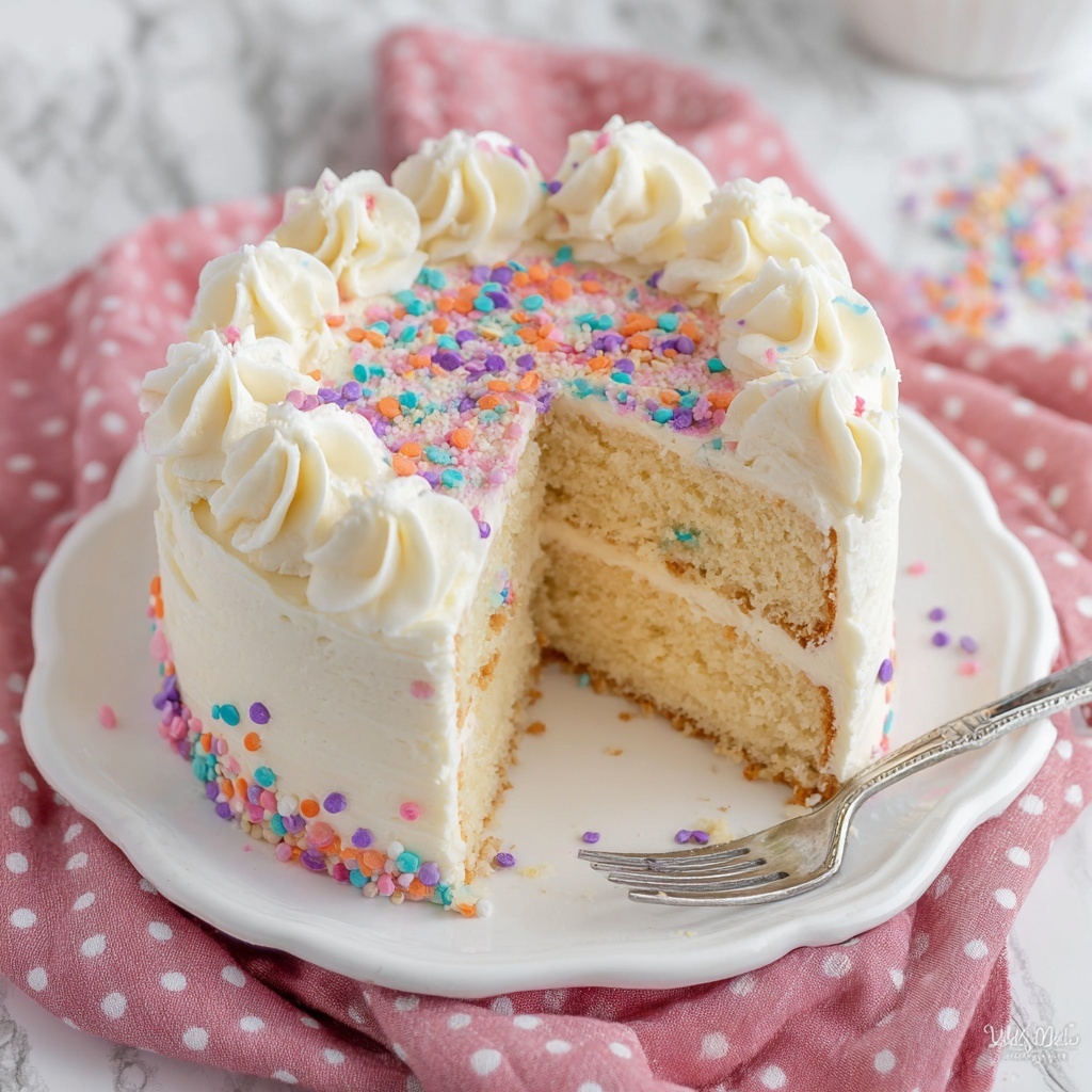 White Cake From Scratch Recipe - Recipe Image