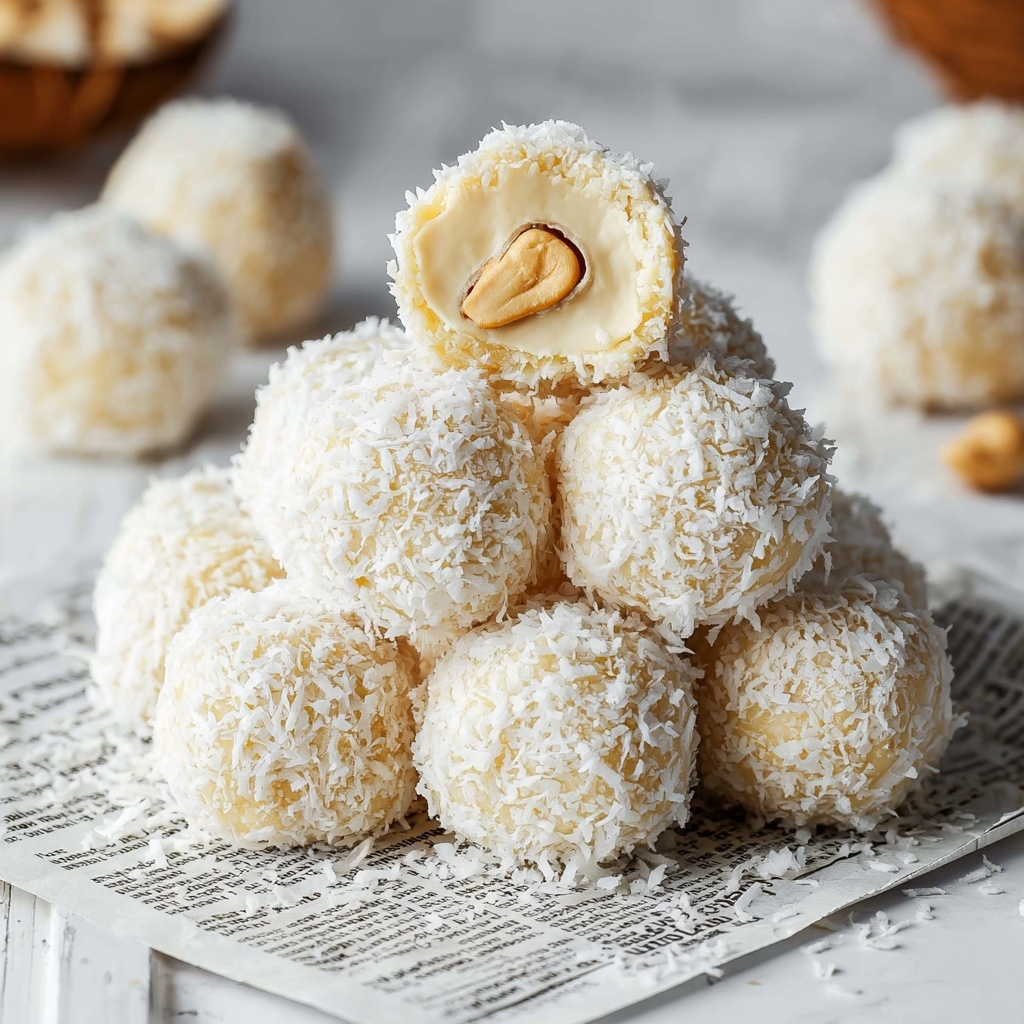 Vegan Raffaello Coconut Truffles Recipe - Recipe Image