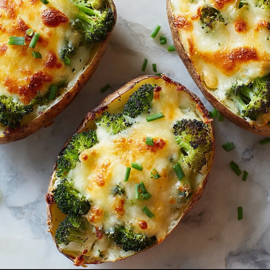 Broccoli and Cheddar Twice Baked Potatoes Recipe - Recipe Image