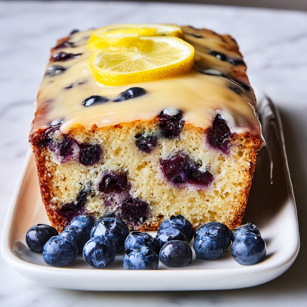 Lemon Blueberry Bread with Lemon Glaze Recipe - Recipe Image