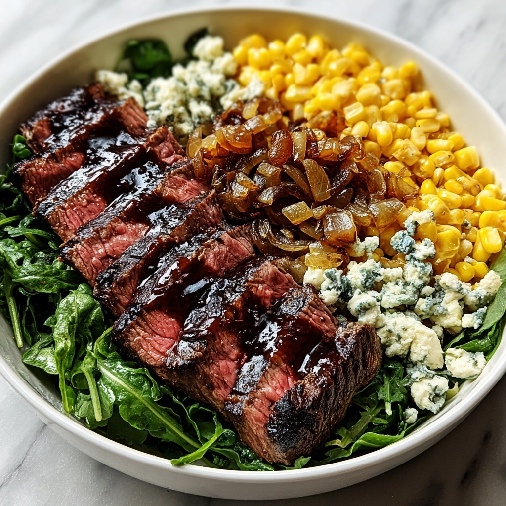 Grilled Balsamic Steak Salad with Gorgonzola and Corn Recipe - Recipe Image