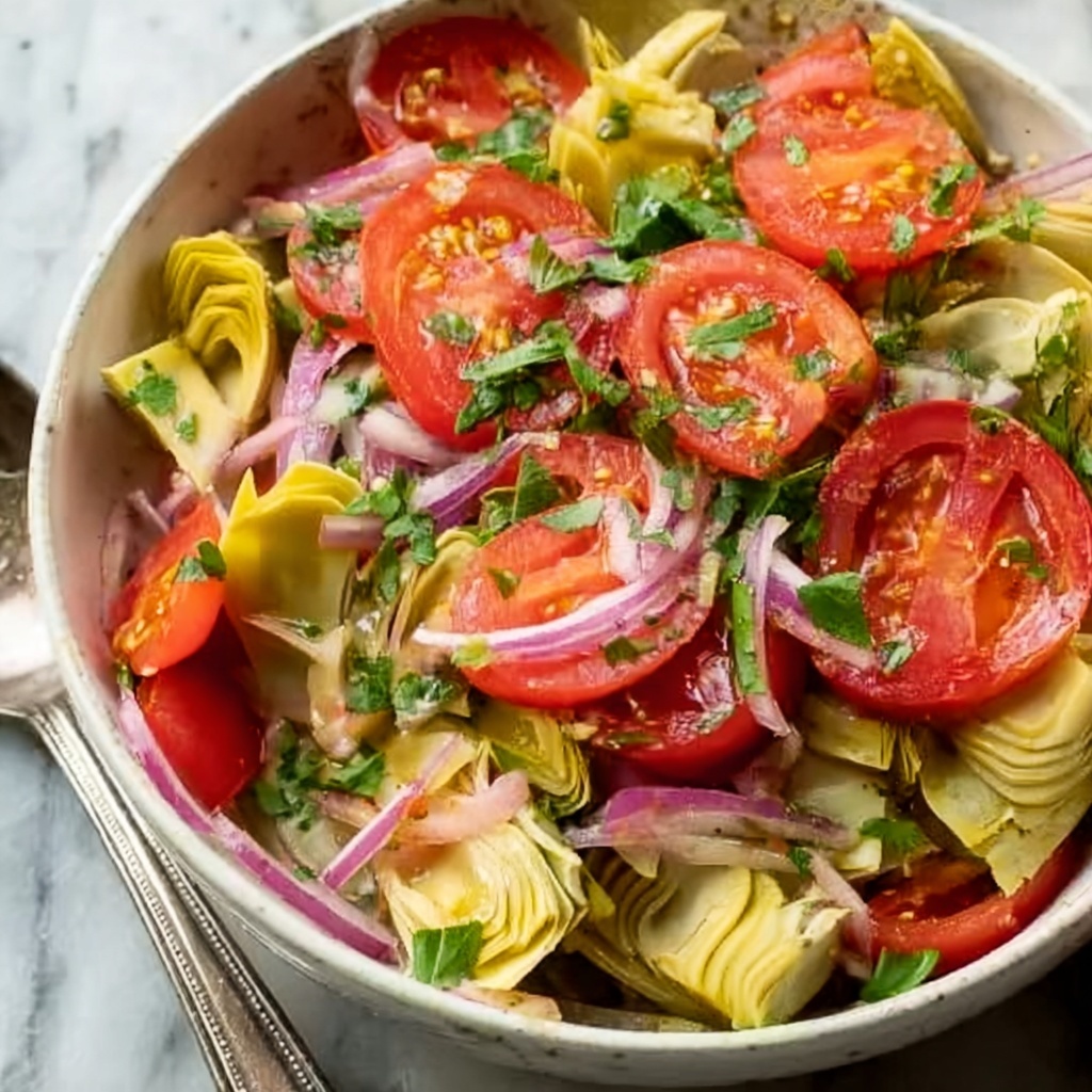 Tuscan Artichoke Tomato Salad Recipe - Recipe Image