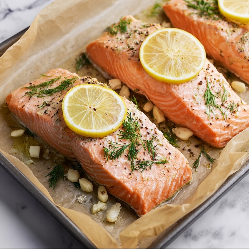 Salmon with Lemon and Dill Recipe - Recipe Image