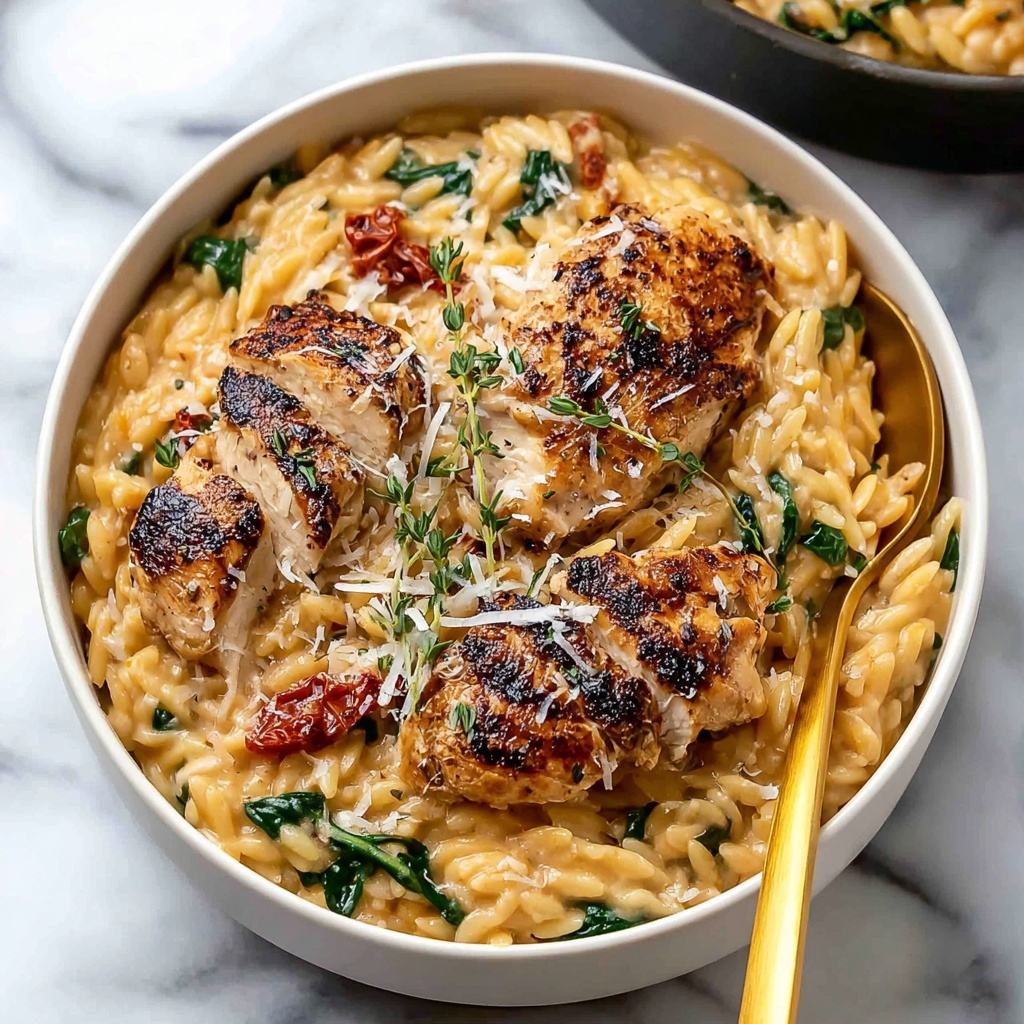 Tuscan Chicken Meatball Orzo Recipe - Recipe Image