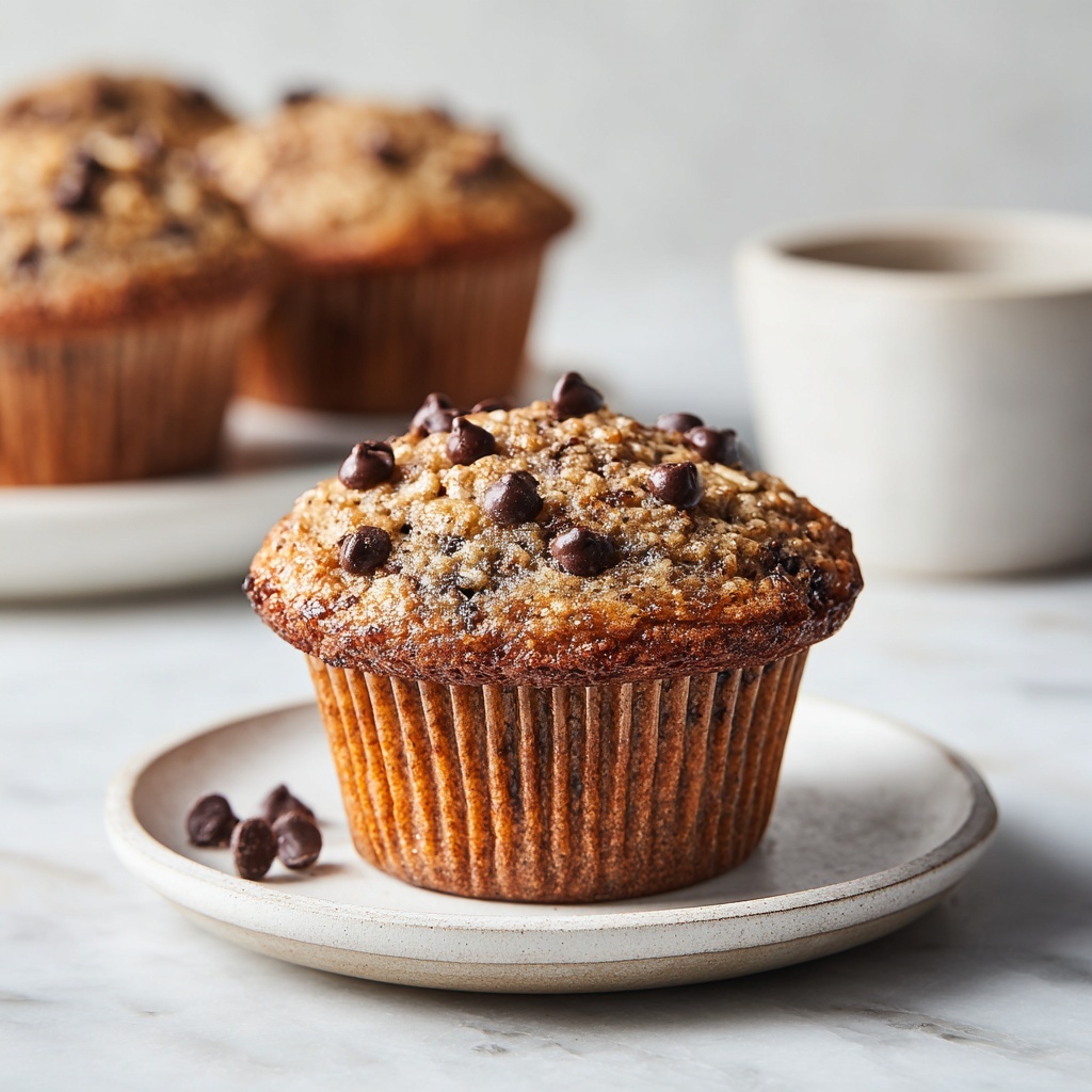 Oatmeal Chocolate Chip Greek Yogurt Muffins Recipe - Recipe Image