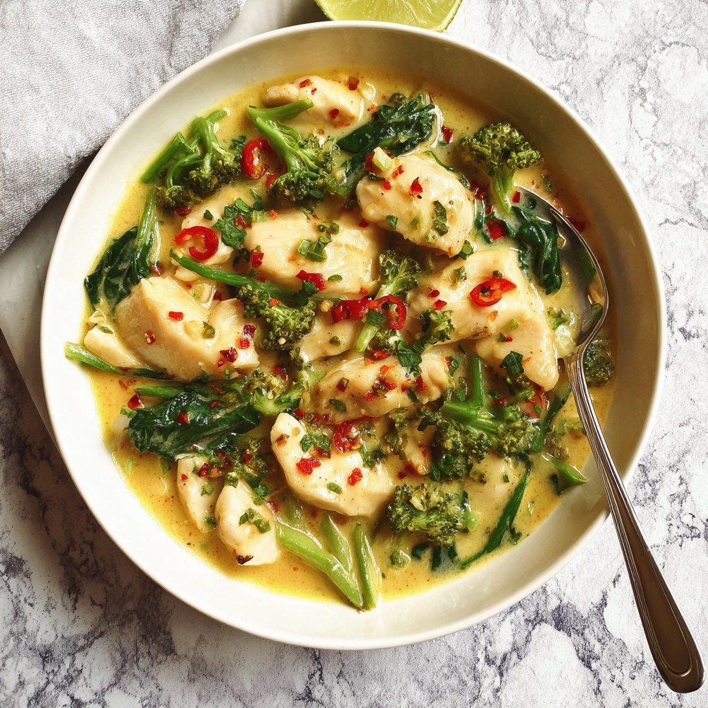 Garlic Chicken with Broccoli and Spinach Recipe - Recipe Image