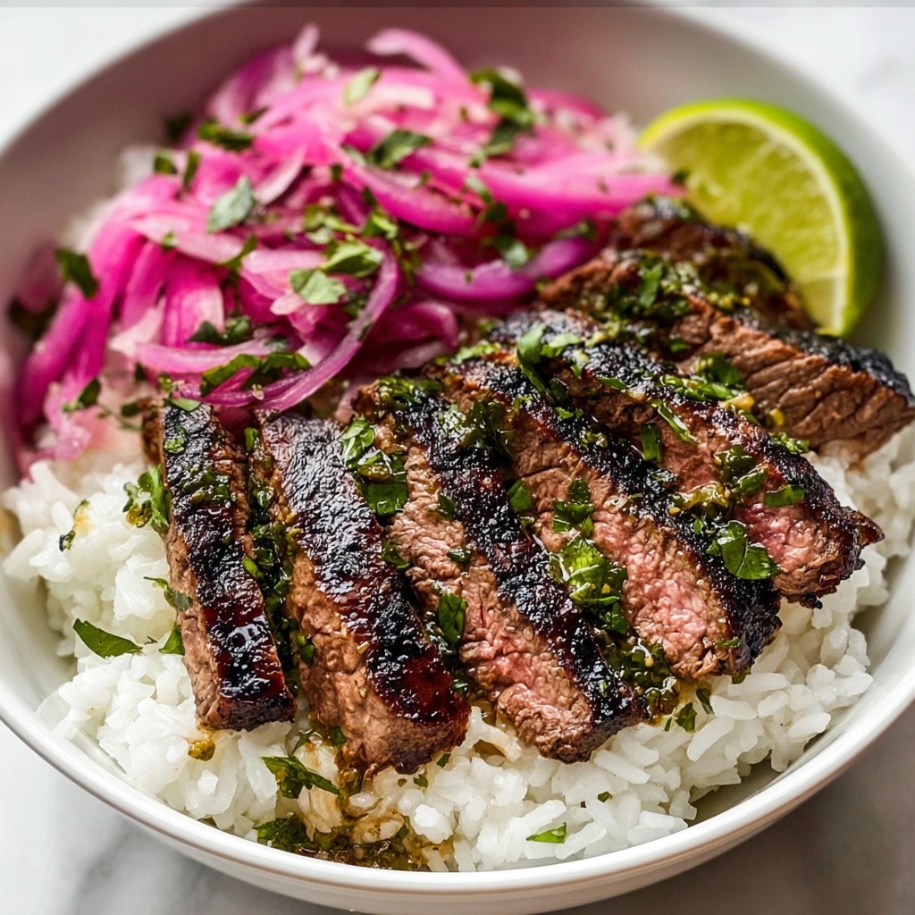 Skirt Steak Rice Bowls with Chimichurri Sauce Recipe - Recipe Image