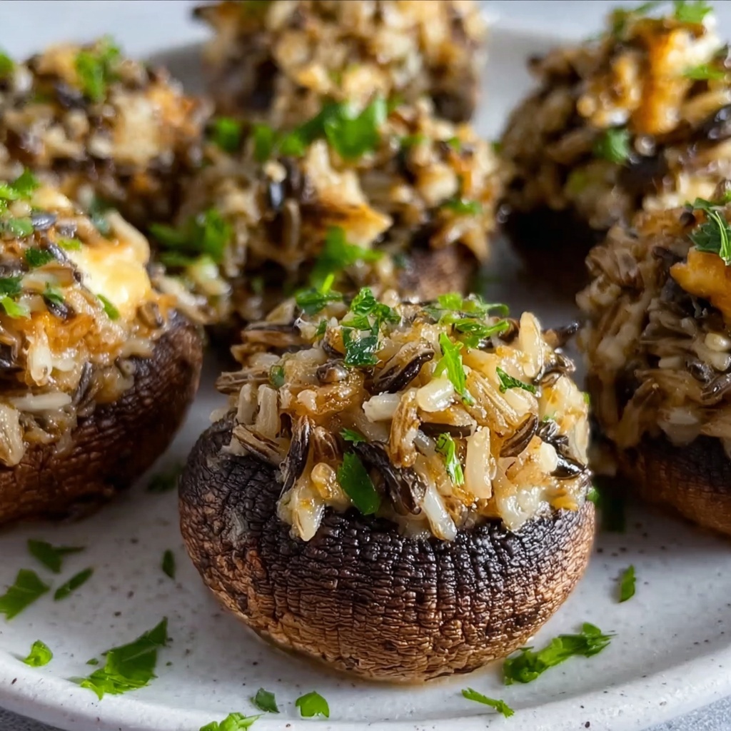 Wild Rice Stuffed Morel Mushrooms Recipe - Recipe Image