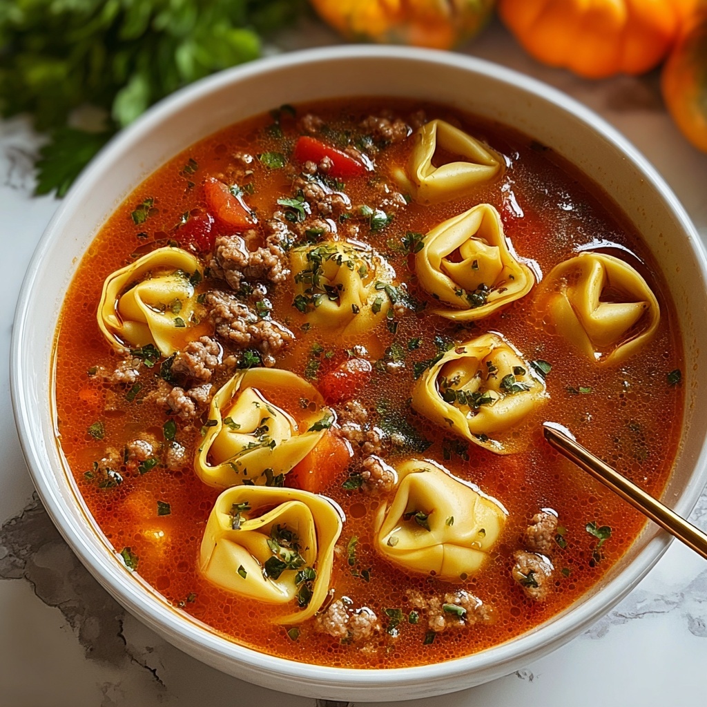 Slow Cooker Tomato Tortellini Soup Recipe - Recipe Image
