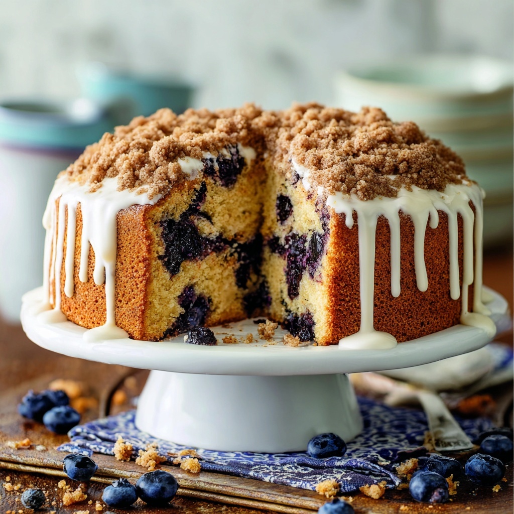 Brown Sugar Blueberry Coffee Cake Recipe - Recipe Image