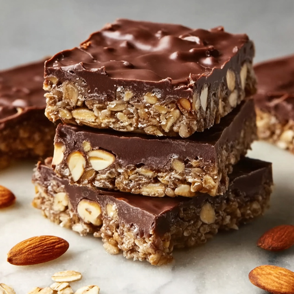 Dark Chocolate Greek Yogurt Banana Snack Bars Recipe - Recipe Image