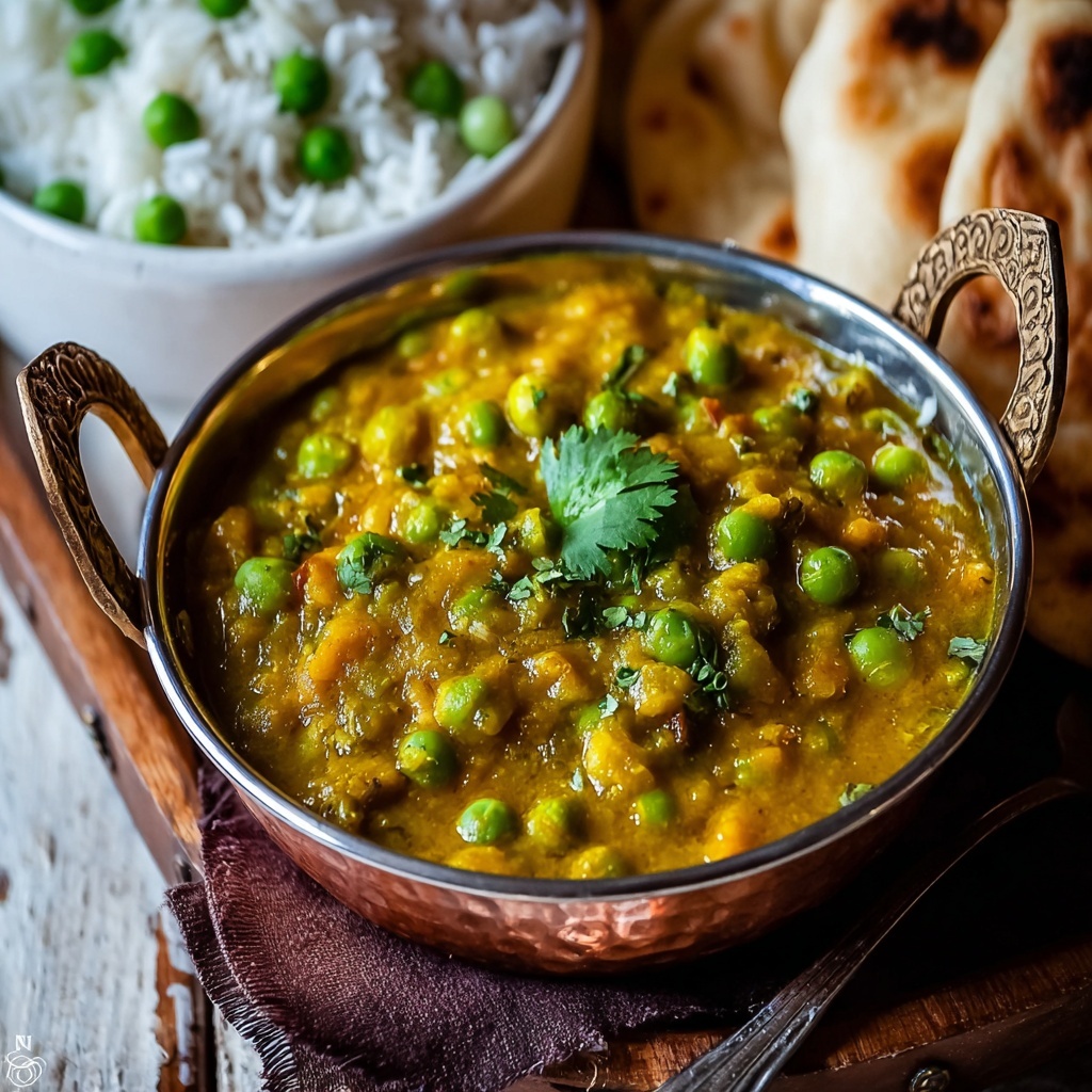 Kovalam Matar (Spiced Green Peas Curry) Recipe - Recipe Image