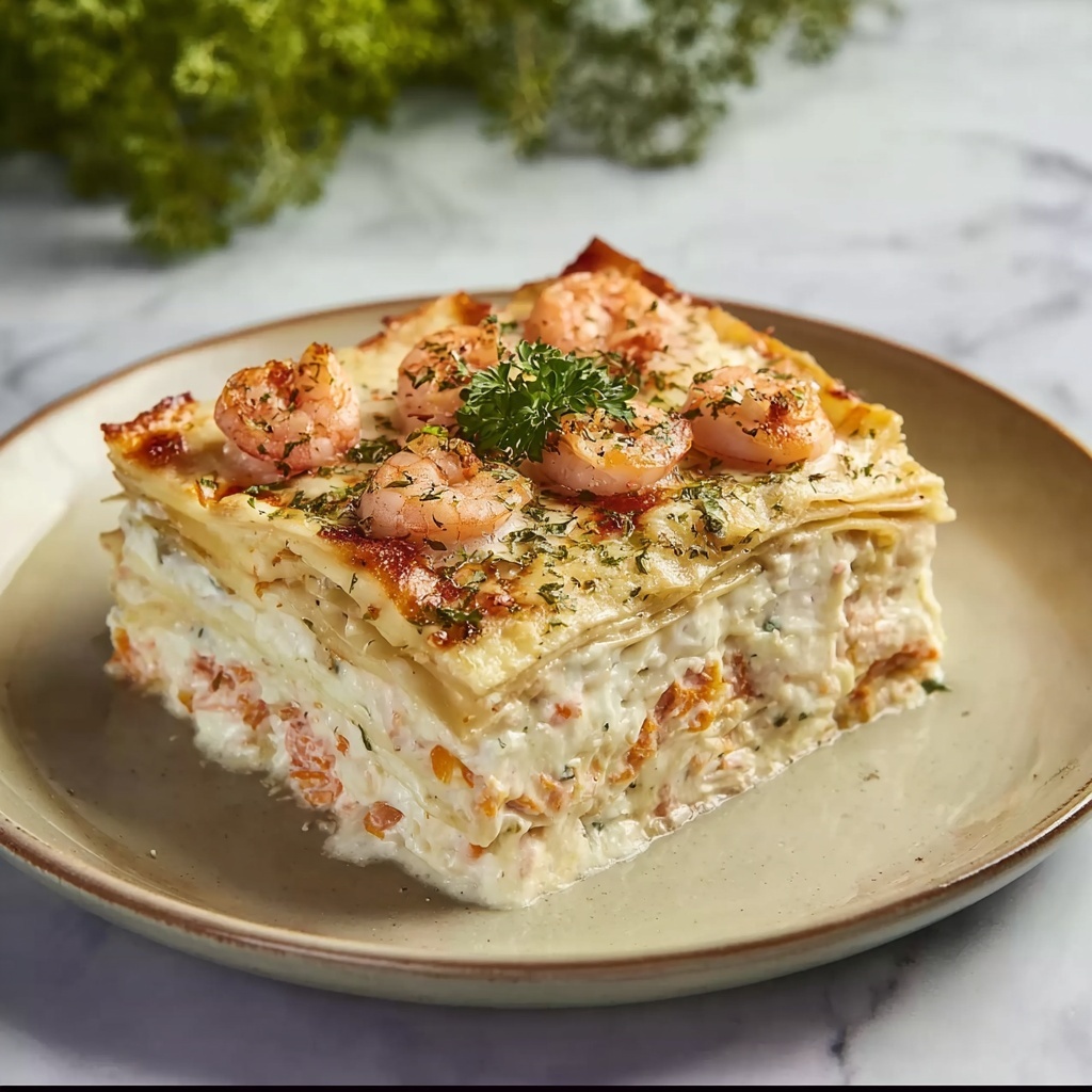 Seafood Lasagna with Shrimp and Crab Recipe - Recipe Image