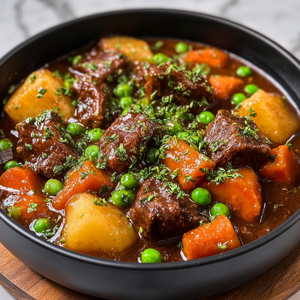 Hearty Beef Stew with Vegetables and Red Wine Recipe - Recipe Image
