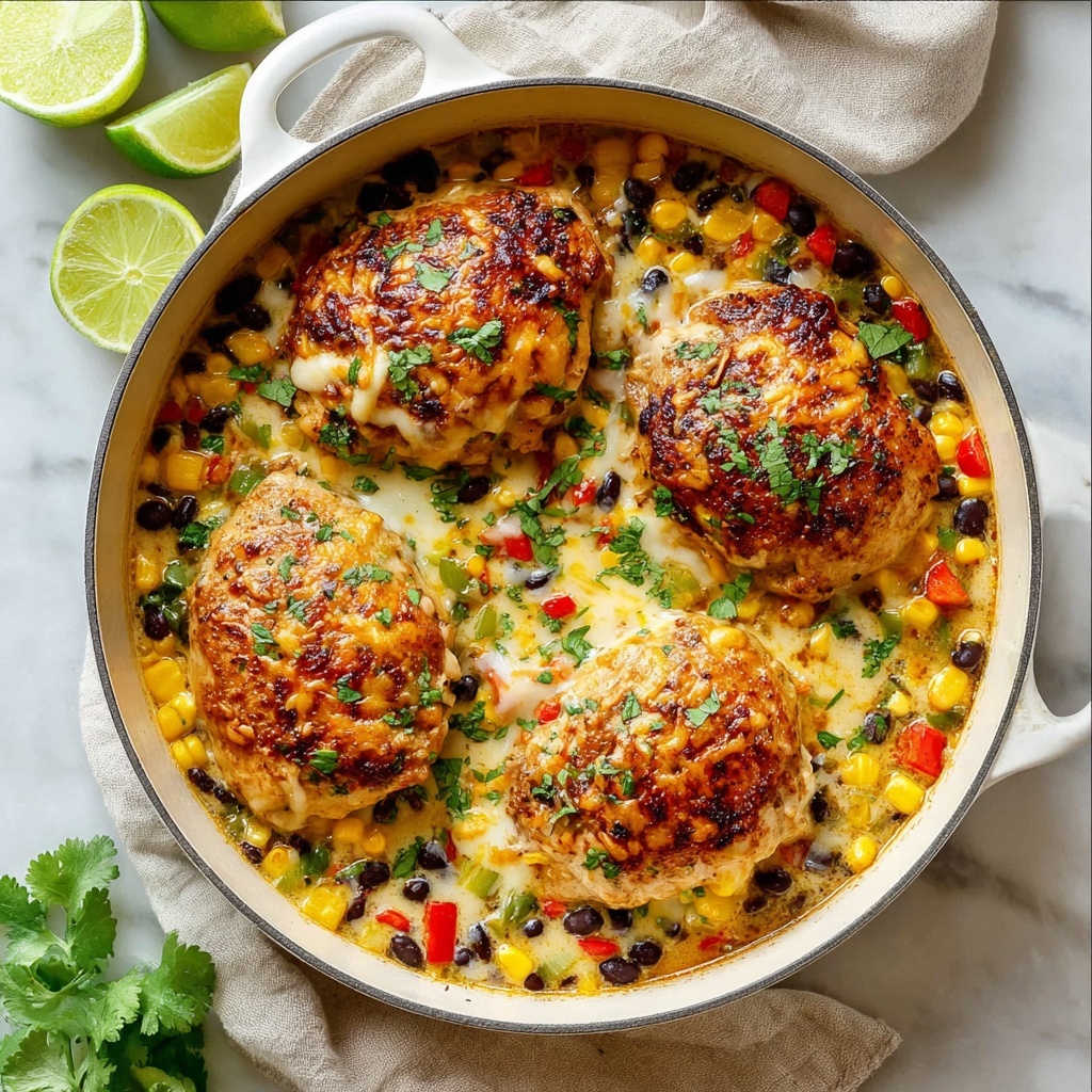 Cowboy Chicken with Black Beans, Corn, and Melted Cheese Recipe - Recipe Image