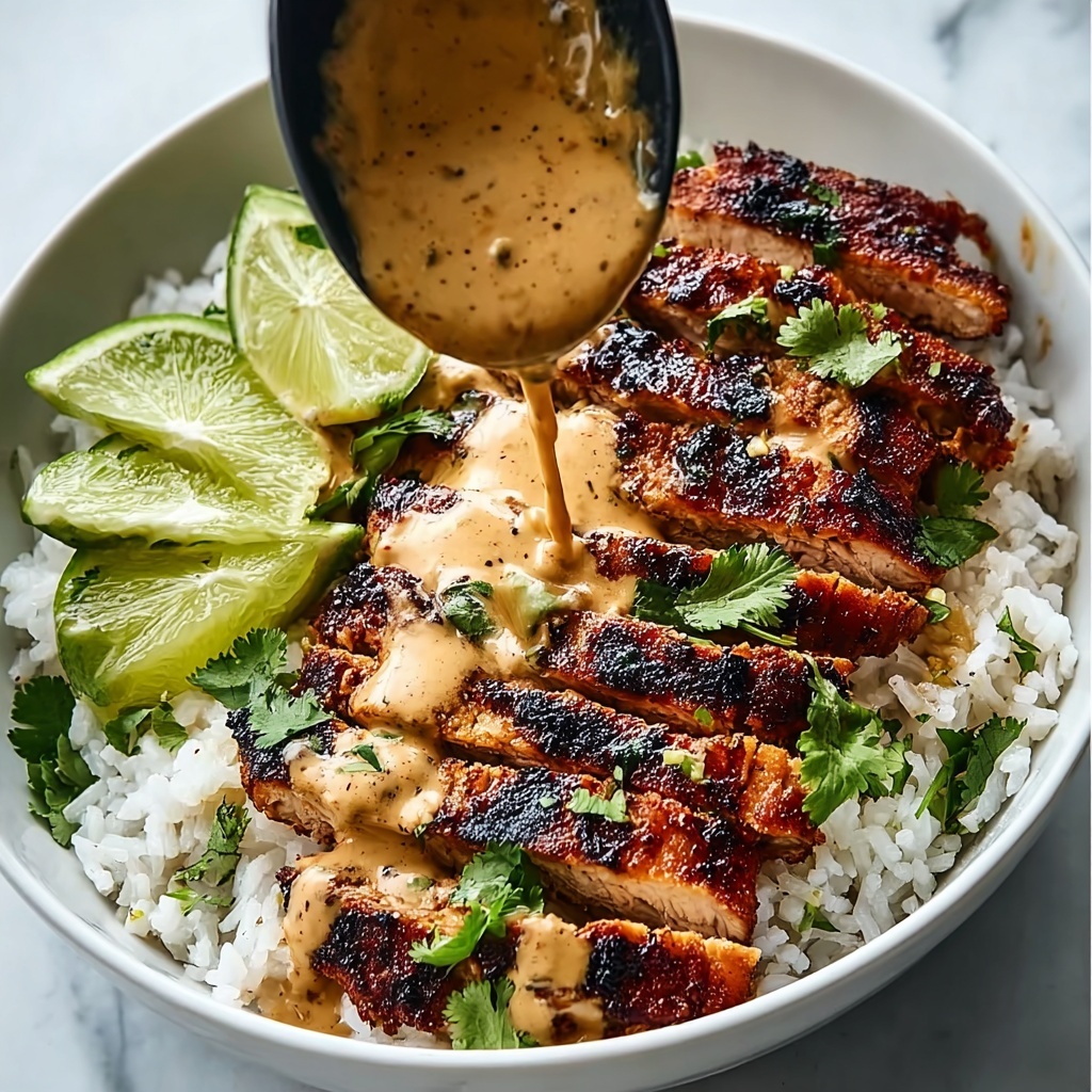 Sweet Chili Chicken Bowl with Coconut Lime Drizzle Recipe - Recipe Image