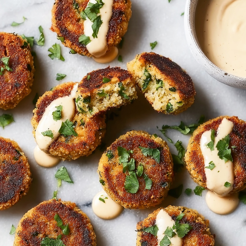 Baked Falafel with Tahini Sauce Recipe - Recipe Image