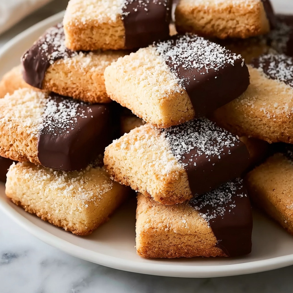 Chocolate Dipped Churro Shortbread Cookies Recipe - Recipe Image