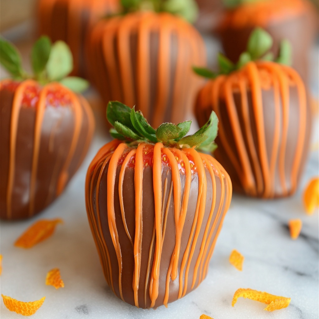 Adorable Carrot Chocolate Covered Strawberries Recipe - Recipe Image
