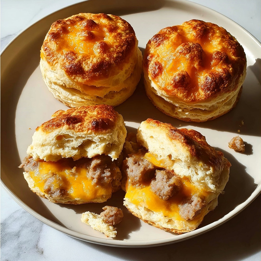 Mini Sausage Cheese Biscuits Recipe - Recipe Image